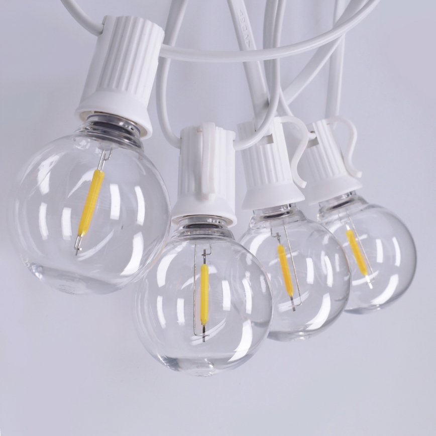 Brilagi - Guirlande LED décorative d'extérieur GIRLANDA 10xE12/0,6W/230V 8m blanche IP44 blanc chaud