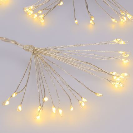 Brilagi - Guirlande LED d'extérieur 150 LED 5 m IP44 blanc chaud effet feu d'artifice