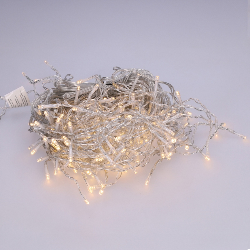Brilagi - Guirlande LED d'extérieur 200 LED / 8 fonctions, 13 m, IP44, blanc chaud, ampoules en forme de glaçons