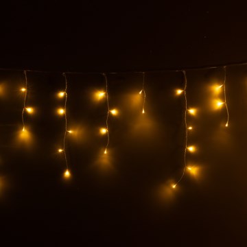 Brilagi - Guirlande lumineuse de Noël extérieure à LED, 200 LED, 8 fonctions, 13 m, IP44, blanc chaud, effet stalactites