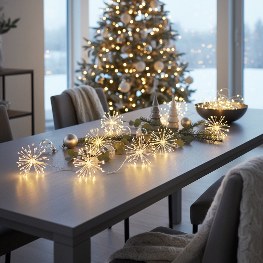 Brilagi - Guirlande lumineuse de Noël pour extérieur 150xLED 5m IP44 blanc chaud effet feu d'artifice