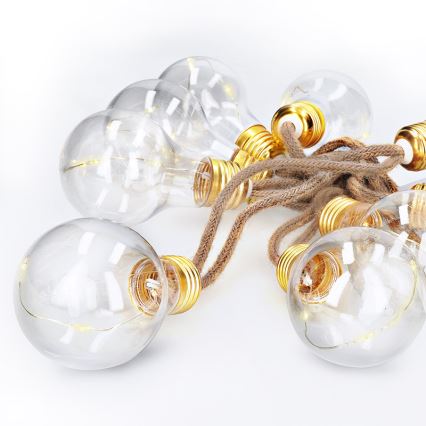 BRILAGI - Guirlande lumineuse décorative LED 10xLED/3xAA 1,8m blanc chaud