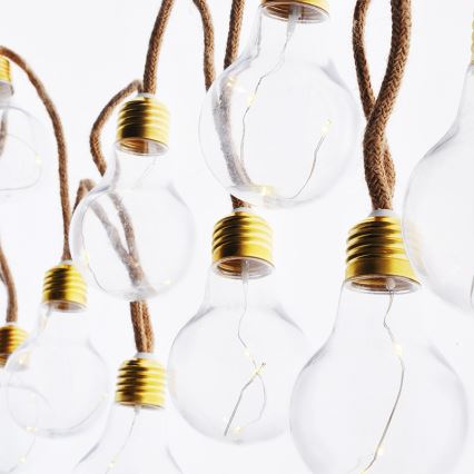 BRILAGI - Guirlande lumineuse décorative LED 10xLED/3xAA 1,8m blanc chaud