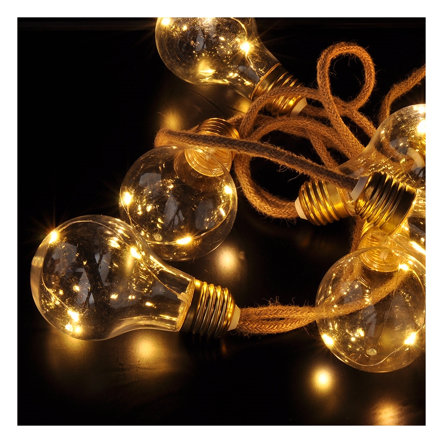 BRILAGI - Guirlande lumineuse décorative LED 10xLED/3xAA 1,8m blanc chaud