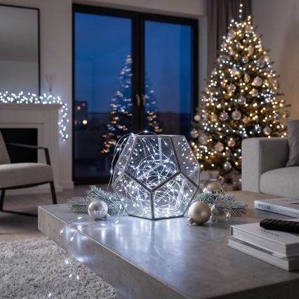 Brilagi - Guirlande lumineuse LED de Noël 100xLED/3xAA 10 m blanc froid