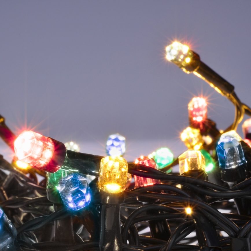 Brilagi - Guirlande lumineuse LED de Noël pour l'extérieur 200 LED, 2 modes, 25 m, IP44, multicolore