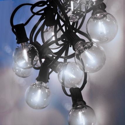 Brilagi - Guirlande LED décorative d'extérieur GIRLANDA 25xE12/0,8W/230V 20m IP44 blanc froid