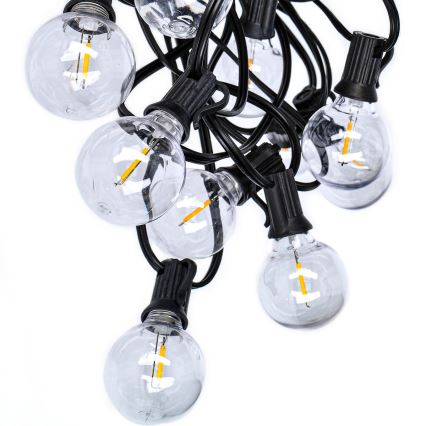 Brilagi - Guirlande LED décorative d'extérieur GIRLANDA 25xE12/0,8W/230V 20m IP44 blanc froid