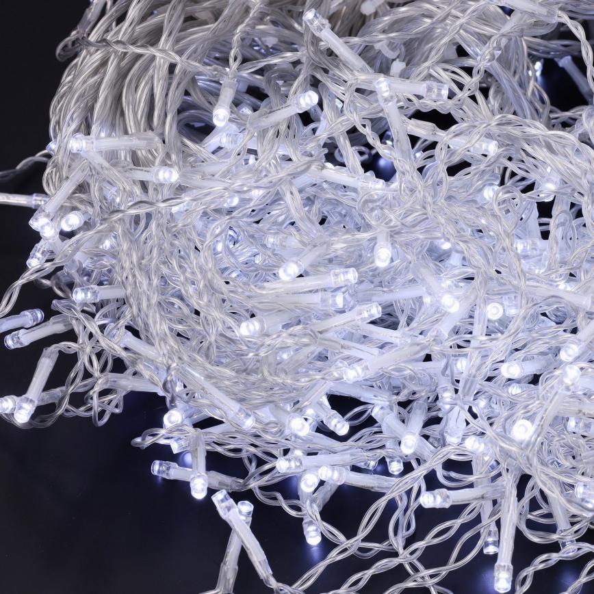 Brilagi - Guirlande lumineuse de Noël LED d'extérieur 200 LED/8 fonctions, 13 m, IP44, blanc froid, effet stalactites