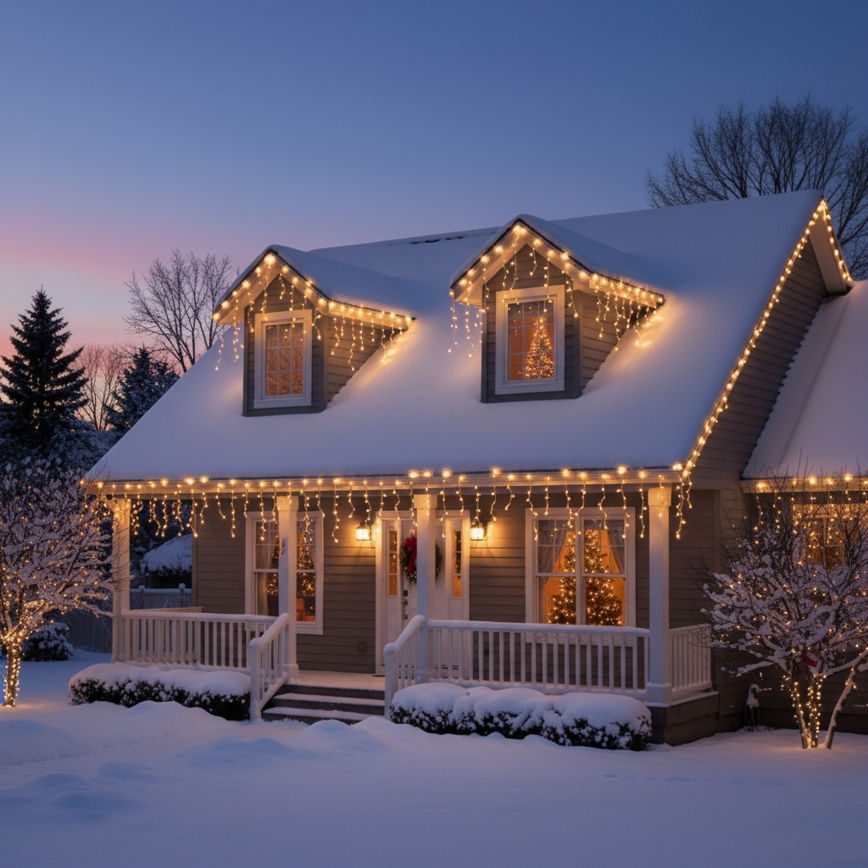 Brilagi - Guirlande lumineuse LED d'extérieur pour Noël 400 LED, 8 fonctions, 23 m, IP44, blanc chaud