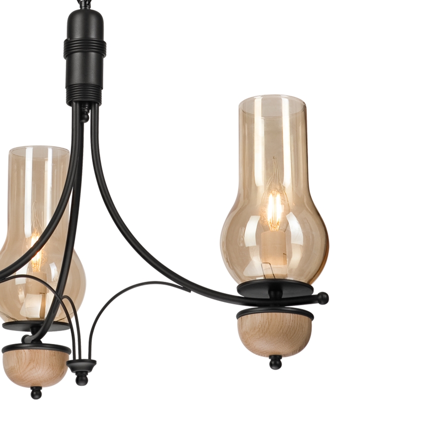 Brilagi - Hanglamp aan een ketting COTTAGE 3xE14/40W/230V beuken/bruin