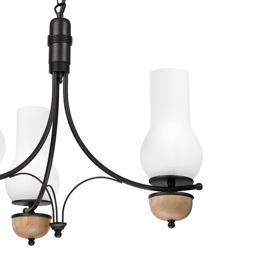 Brilagi - Hanglamp aan een ketting COTTAGE 3xE14/40W/230V beuken/wit