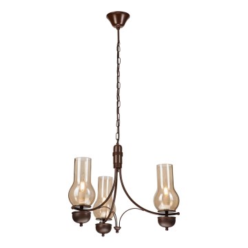 Brilagi - Hanglamp aan een ketting COTTAGE 3xE14/40W/230V eiken/bruin