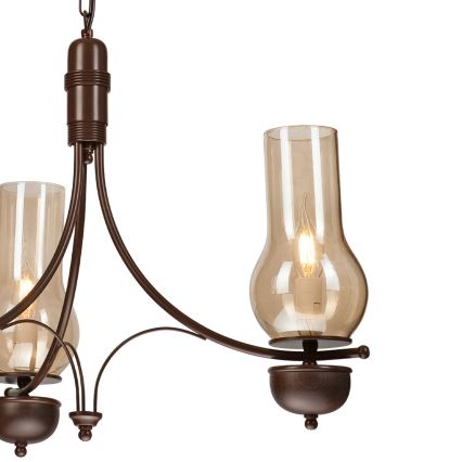 Brilagi - Hanglamp aan een ketting COTTAGE 3xE14/40W/230V eiken/bruin