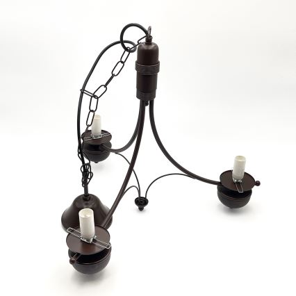 Brilagi - Hanglamp aan een ketting COTTAGE 3xE14/40W/230V eiken/wit