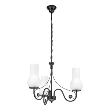 Brilagi - Hanglamp aan een ketting COTTAGE 3xE14/40W/230V zwart/wit
