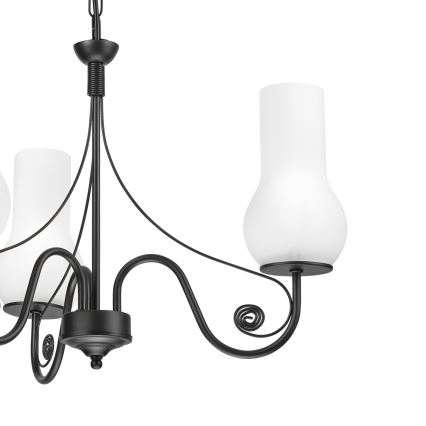 Brilagi - Hanglamp aan een ketting COTTAGE 3xE14/40W/230V zwart/wit