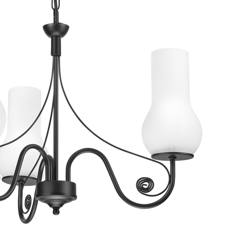 Brilagi - Hanglamp aan een ketting COTTAGE 3xE14/40W/230V zwart/wit