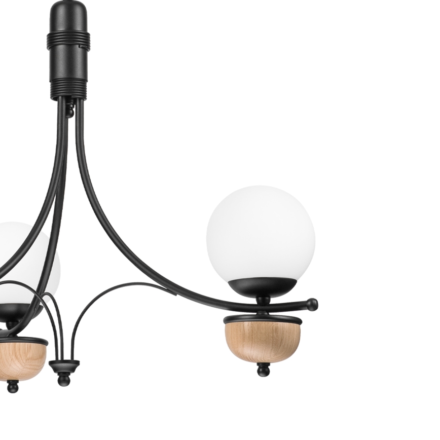 Brilagi - Hanglamp aan een ketting COTTAGE 3xG9/40W/230V beuken/wit