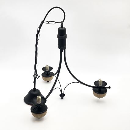 Brilagi - Hanglamp aan een ketting COTTAGE 3xG9/40W/230V beuken/wit
