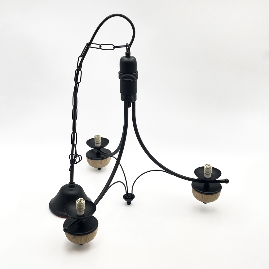 Brilagi - Hanglamp aan een ketting COTTAGE 3xG9/40W/230V beuken/wit