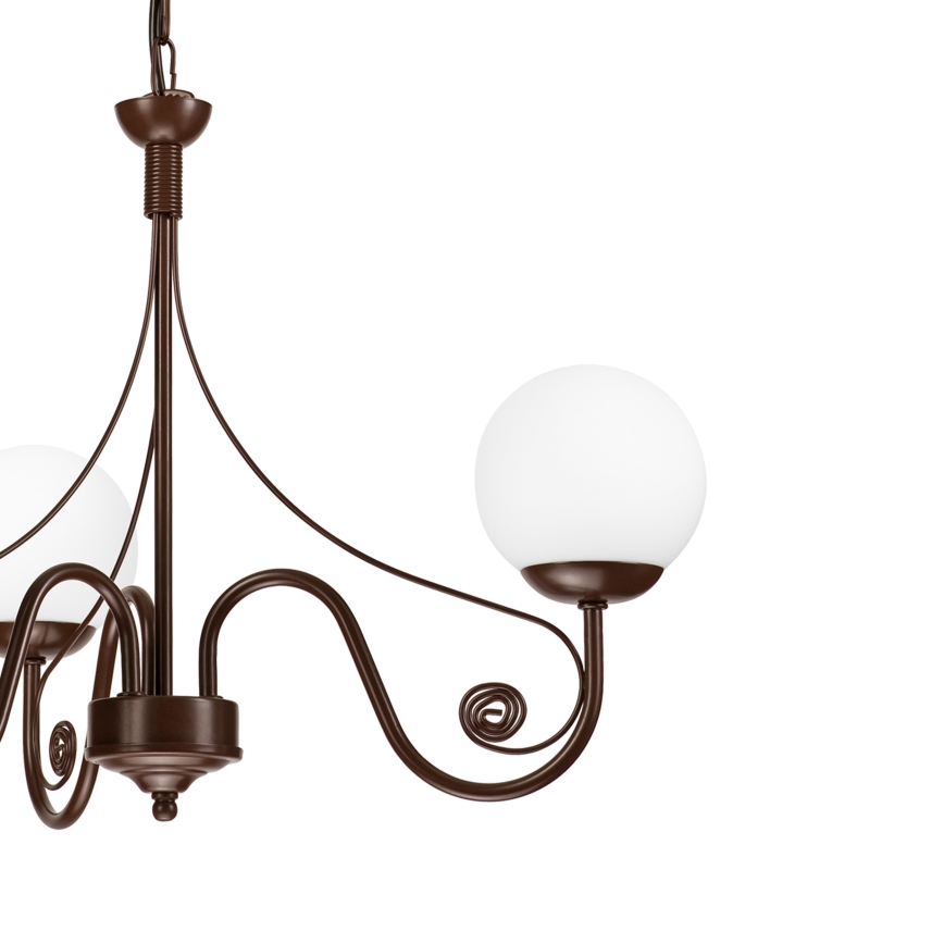 Brilagi - Hanglamp aan een ketting COTTAGE 3xG9/40W/230V bruin/wit