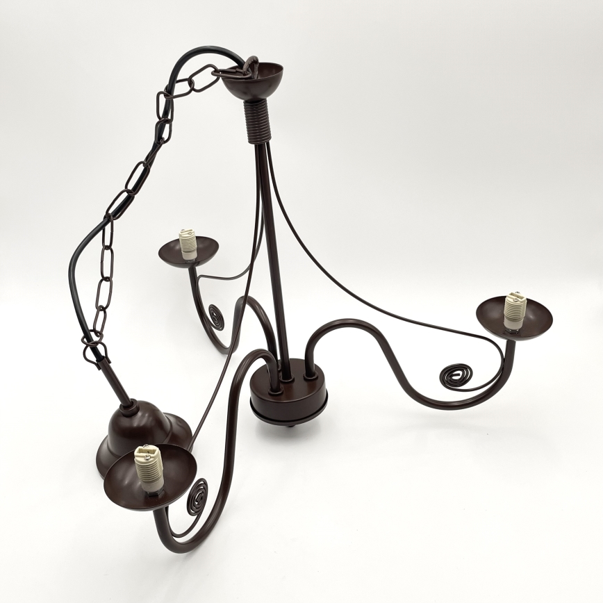 Brilagi - Hanglamp aan een ketting COTTAGE 3xG9/40W/230V bruin/wit