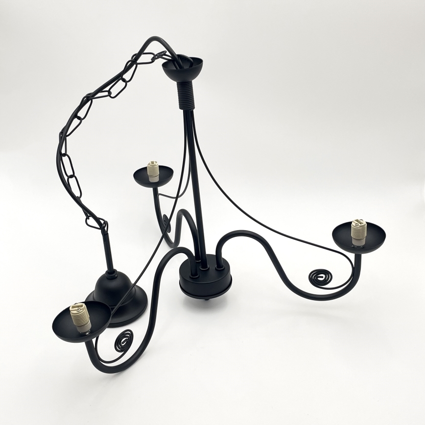 Brilagi - Hanglamp aan een ketting COTTAGE 3xG9/40W/230V zwart/wit