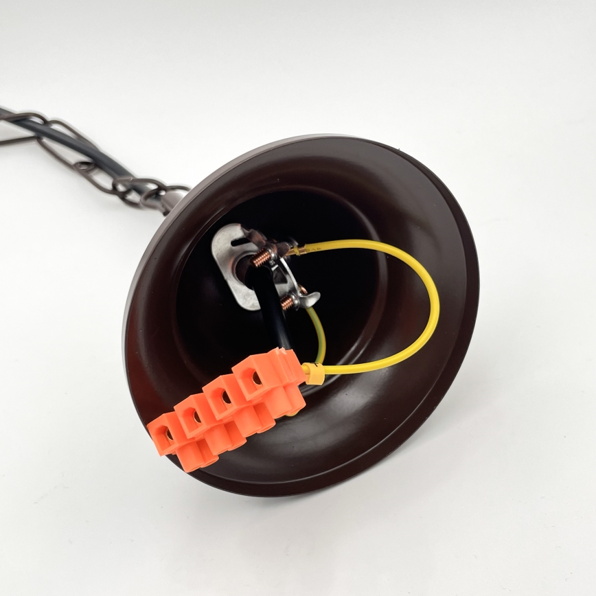 Brilagi - Hanglamp aan een ketting COTTAGE 5xE14/40W/230V bruin/wit