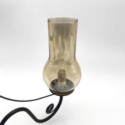 Brilagi - Hanglamp aan een ketting COTTAGE 5xE14/40W/230V zwart/bruin