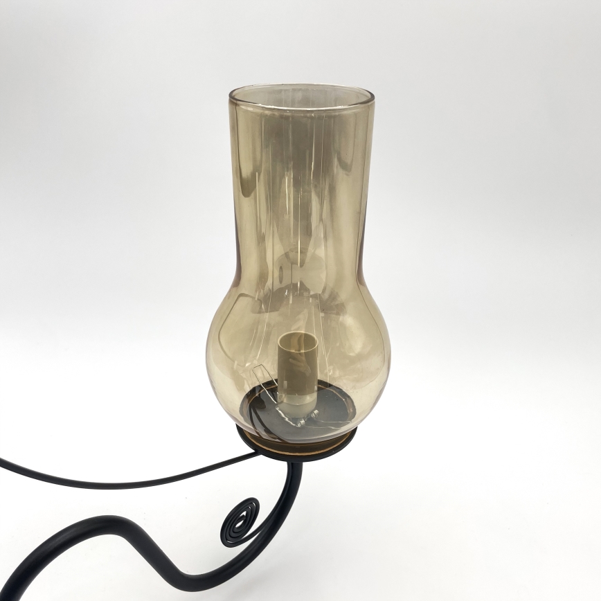 Brilagi - Hanglamp aan een ketting COTTAGE 5xE14/40W/230V zwart/bruin