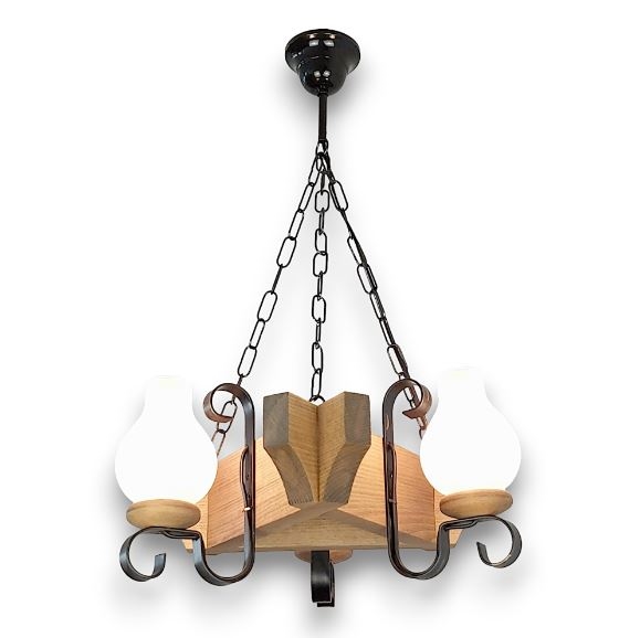 Brilagi - Hanglamp aan een ketting QUEEN 3xE14/40W/230V beuken