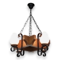 Brilagi - Hanglamp aan een ketting QUEEN 4xE14/40W/230V beuken/walnoot