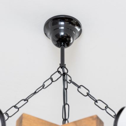 Brilagi - Hanglamp aan een ketting QUEEN 6xE14/40W/230V beuken