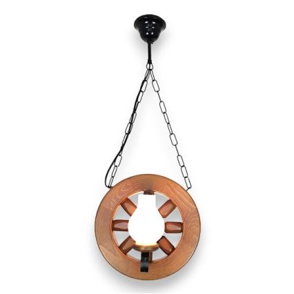 Brilagi - Hanglamp aan een ketting ROATA 2xE14/40W/230V beuken/walnoot