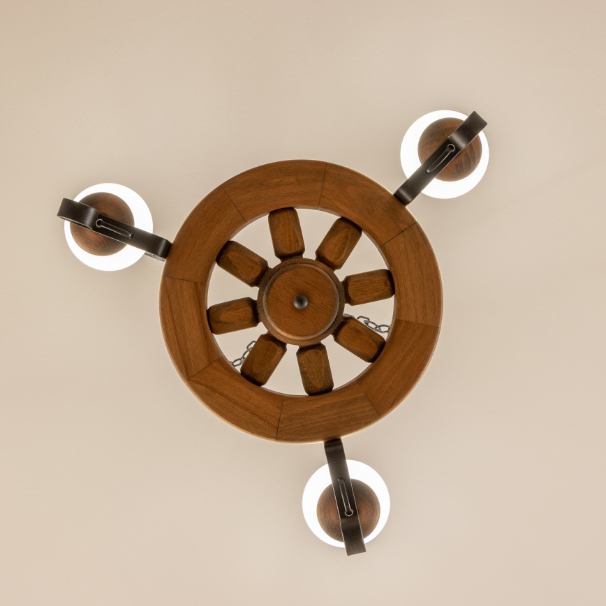 Brilagi - Hanglamp aan een ketting ROATA 3xE14/40W/230V beuken