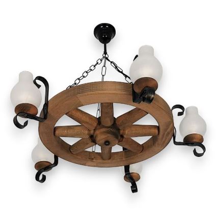 Brilagi - Hanglamp aan een ketting ROATA 5xE14/40W/230V beuken