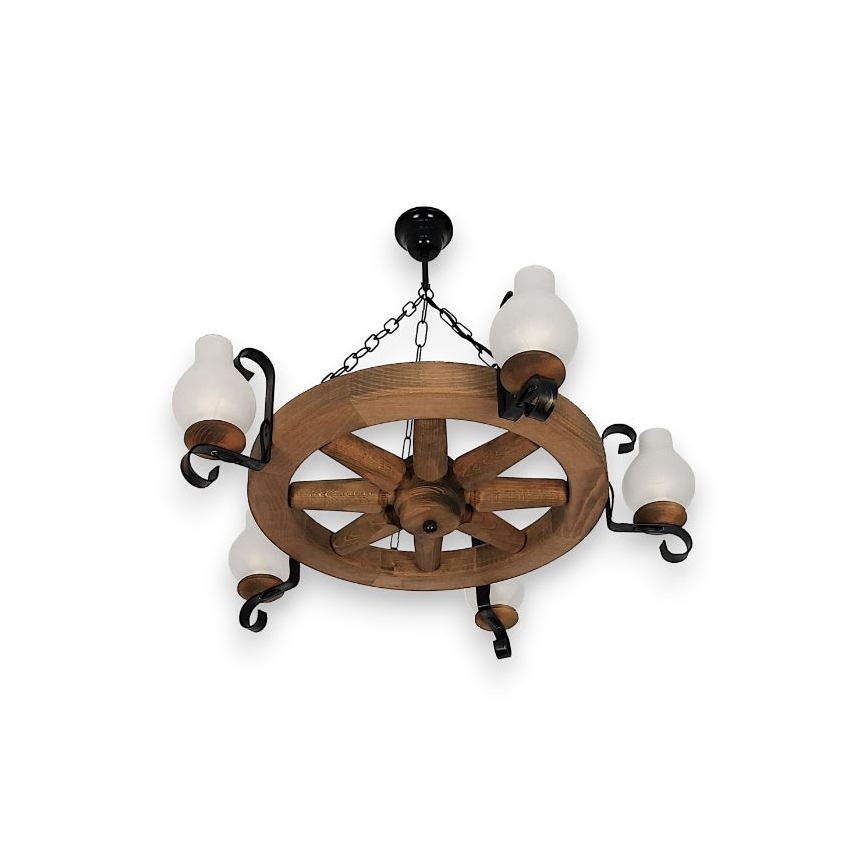 Brilagi - Hanglamp aan een ketting ROATA 5xE14/40W/230V beuken