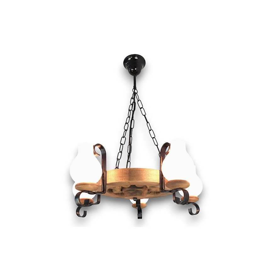 Brilagi - Hanglamp aan een ketting ROATA 5xE14/40W/230V beuken