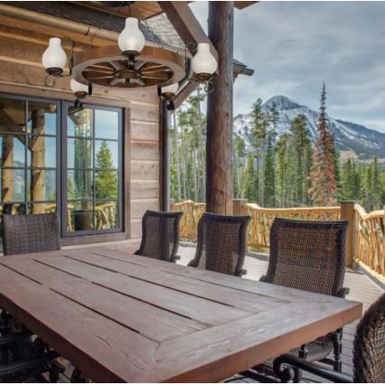 Brilagi - Hanglamp aan een ketting ROATA 5xE14/40W/230V beuken/walnoot