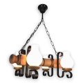 Brilagi - Hanglamp aan een ketting RUSTIC 4xE14/40W/230V beuken