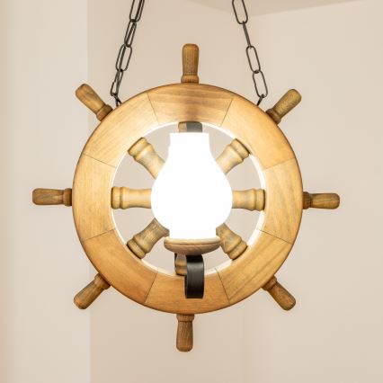 Brilagi - Hanglamp aan een ketting TIMONA 2xE14/40W/230V beuken