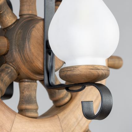 Brilagi - Hanglamp aan een ketting TIMONA 2xE14/40W/230V beuken