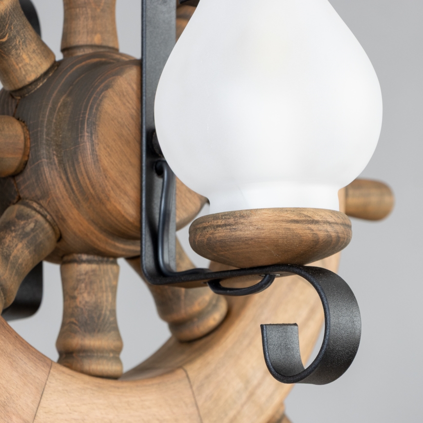 Brilagi - Hanglamp aan een ketting TIMONA 2xE14/40W/230V beuken