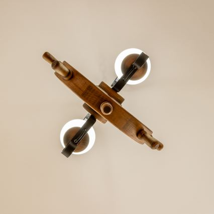 Brilagi - Hanglamp aan een ketting TIMONA 2xE14/40W/230V beuken