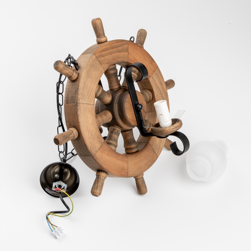 Brilagi - Hanglamp aan een ketting TIMONA 2xE14/40W/230V beuken