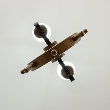 Brilagi - Hanglamp aan een ketting TIMONA 2xE14/40W/230V beuken/walnoot