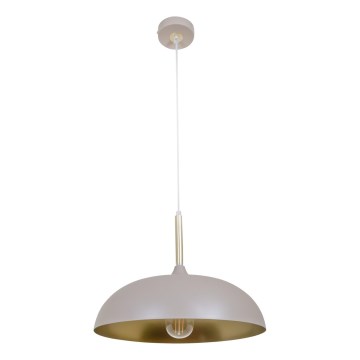 Brilagi - Hanglamp aan een koord ABRAHAM 1xE27/60W/230V diameter 35 cm beige