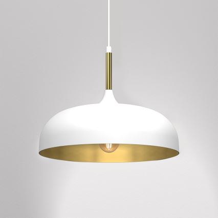 Brilagi - Hanglamp aan een koord ABRAHAM 1xE27/60W/230V diameter 35 cm wit