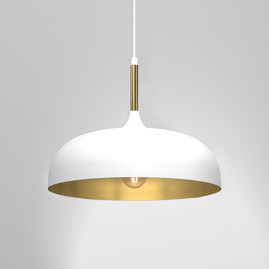 Brilagi - Hanglamp aan een koord ABRAHAM 1xE27/60W/230V diameter 35 cm wit